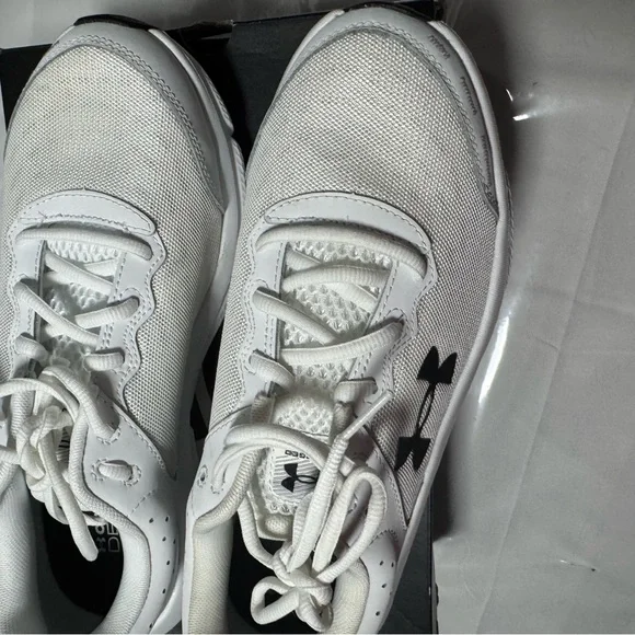 Under Armour White and Black Athletic Shoes - Picture 5 of 11